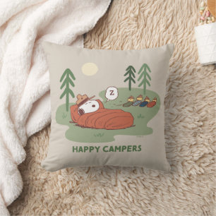 Peanuts   Snoopy & Woodstock Sleeping Campers Cushion