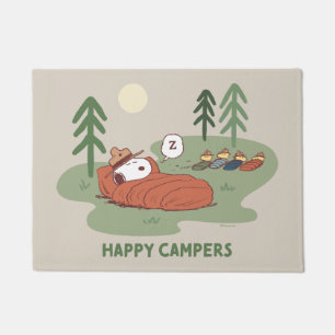 Peanuts   Snoopy & Woodstock Sleeping Campers Doormat