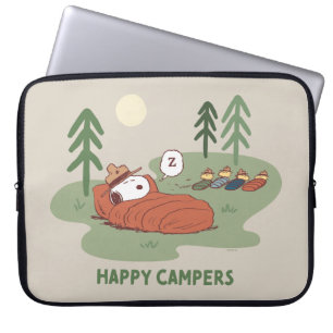 Peanuts   Snoopy & Woodstock Sleeping Campers Laptop Sleeve