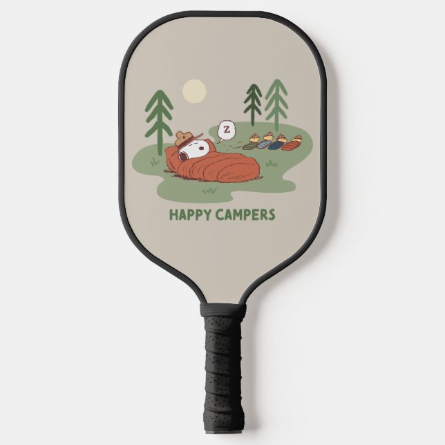 Peanuts | Snoopy & Woodstock Sleeping Campers Pickleball Paddle (Front)