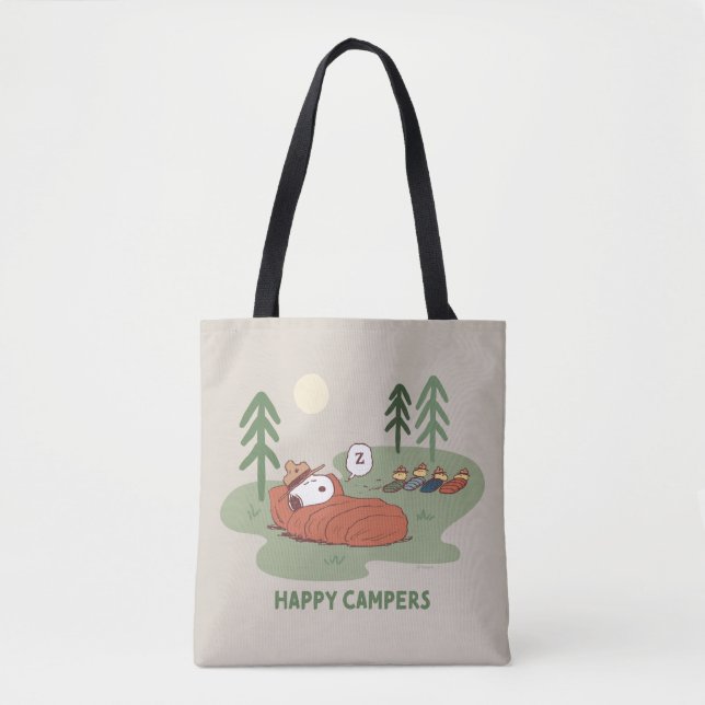 Peanuts | Snoopy & Woodstock Sleeping Campers Tote Bag (Front)
