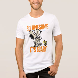 Peanuts   Snoopy & Woodstock So Awesome It's Scary Tri-Blend Shirt