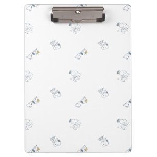 Peanuts   Snoopy & Woodstock Soft Grey Pattern Clipboard