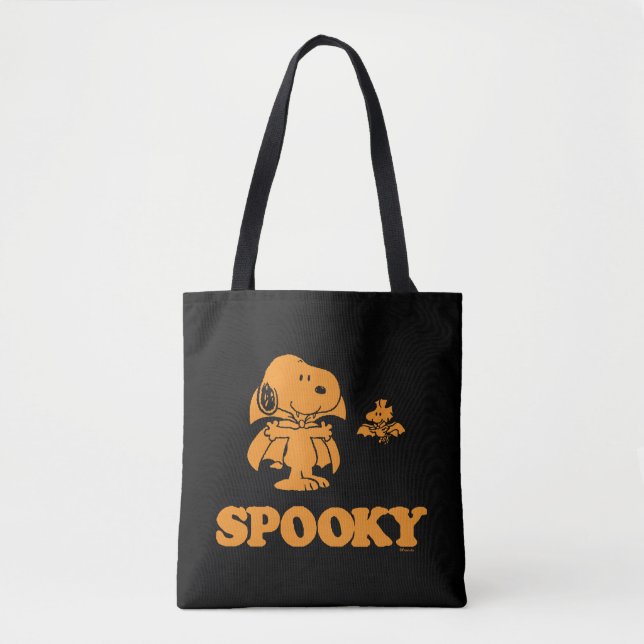 Peanuts | Snoopy & Woodstock Spooky Tote Bag (Front)