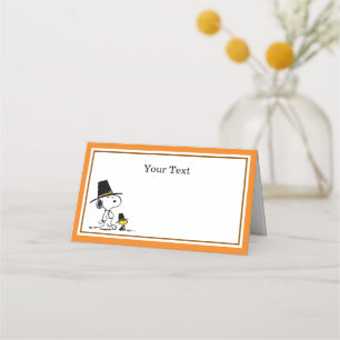 Peanuts   Snoopy & Woodstock Thanksgiving Dinner Place Card
