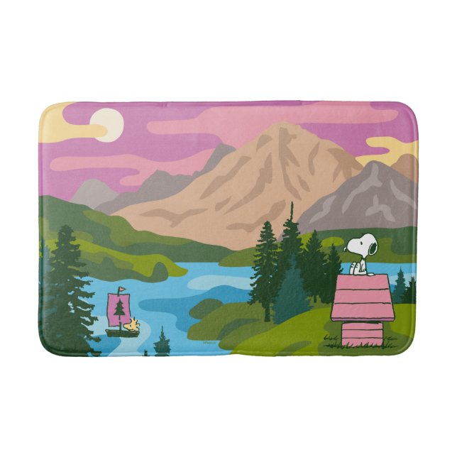 Peanuts | Snoopy & Woodstock The Great Outdoors Bath Mat (Front)