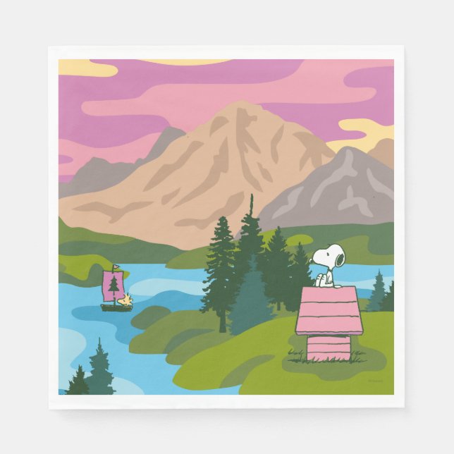 Peanuts | Snoopy & Woodstock The Great Outdoors Napkin (Front)