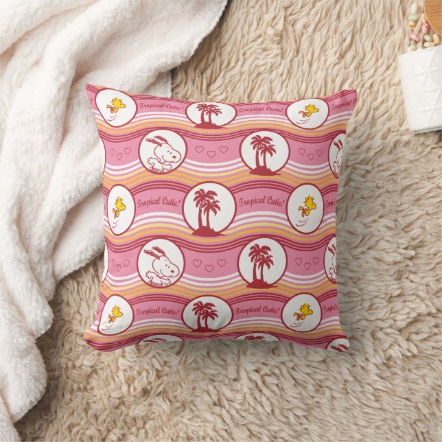Peanuts | Snoopy & Woodstock Tropical Cutie Cushion (Blanket)