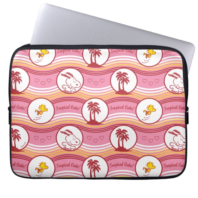 Peanuts | Snoopy & Woodstock Tropical Cutie Laptop Sleeve (Front)