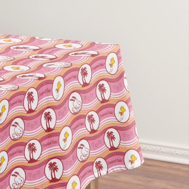 Peanuts | Snoopy & Woodstock Tropical Cutie Tablecloth (In Situ)