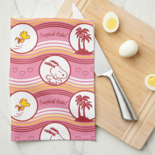 Peanuts   Snoopy & Woodstock Tropical Cutie Tea Towel