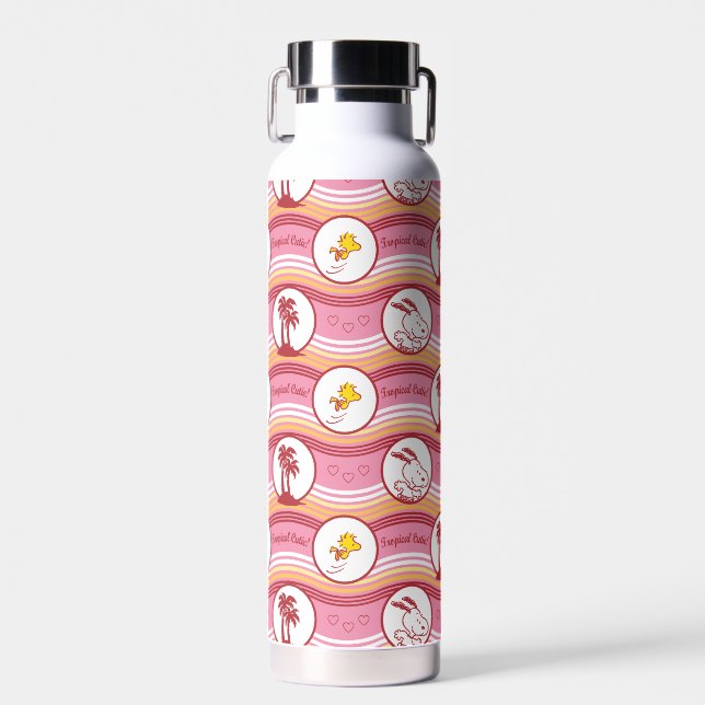 Peanuts | Snoopy & Woodstock Tropical Cutie Water Bottle (Front)