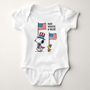 Peanuts   Snoopy & Woodstock Uncle Sams Baby Bodysuit