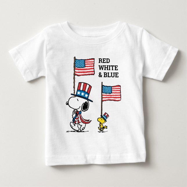 Peanuts | Snoopy & Woodstock Uncle Sams Baby T-Shirt (Front)