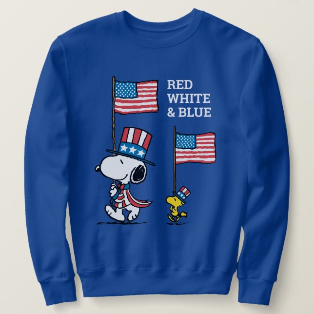 Peanuts | Snoopy & Woodstock Uncle Sams Sweatshirt (Design Front)