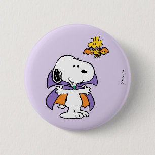 Peanuts Snoopy Woodstock Vampire Halloween 6 Cm Round Badge