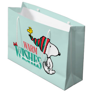 Peanuts   Snoopy & Woodstock Warm Wishes Large Gift Bag