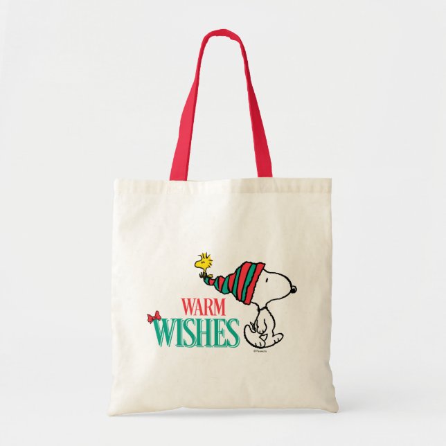 Peanuts | Snoopy & Woodstock Warm Wishes Tote Bag (Front)