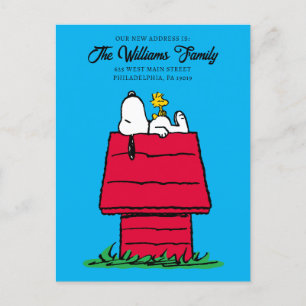 Peanuts   Snoopy & Woodstock   We Have Moved Postcard