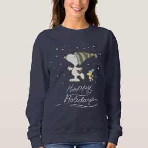 Peanuts   Snoopy & Woodstock Winter Skating Sweatshirt