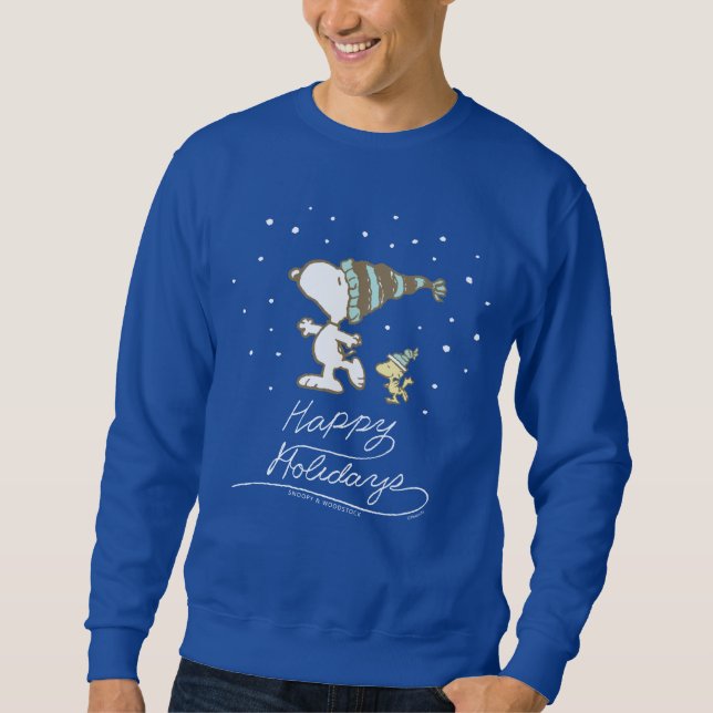 Peanuts | Snoopy & Woodstock Winter Skating Sweatshirt (Front)