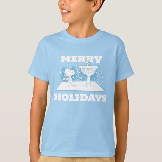 Peanuts | Snoopy & Woodstock Winter Wonderland T-Shirt (Front)