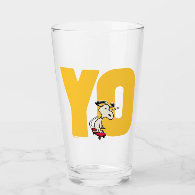 Peanuts | Snoopy YO Skateboard Glass (Front)