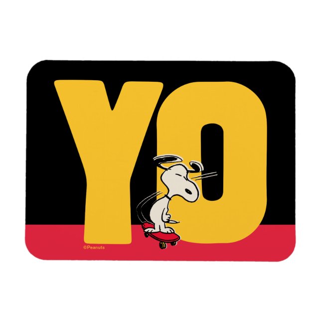 Peanuts | Snoopy YO Skateboard Magnet (Horizontal)