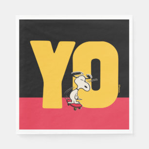 Peanuts   Snoopy YO Skateboard Napkin