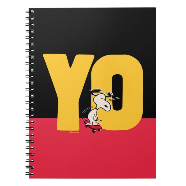 Peanuts | Snoopy YO Skateboard Notebook (Front)
