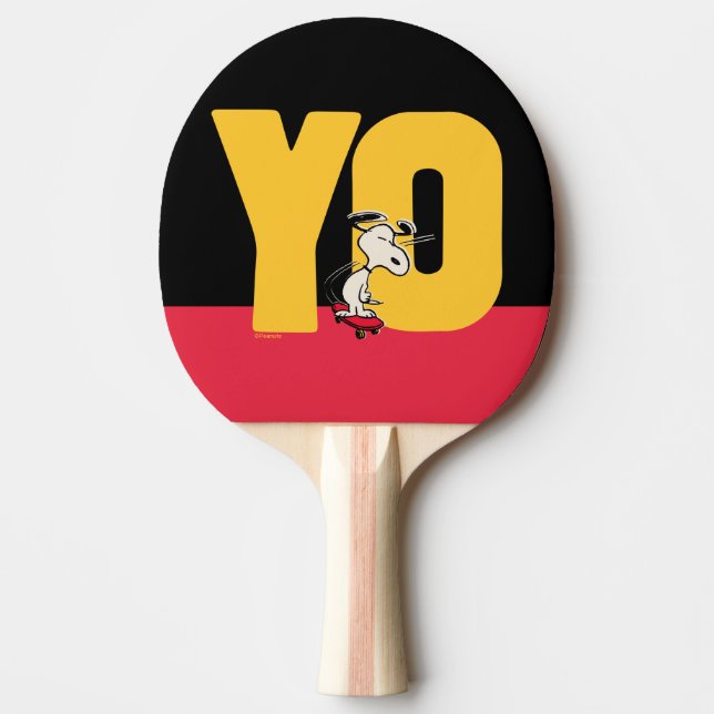 Peanuts | Snoopy YO Skateboard Ping Pong Paddle (Front)