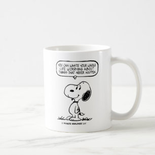 Peanuts   Snoopy You Can't Waist Your Whole Life Coffee Mug