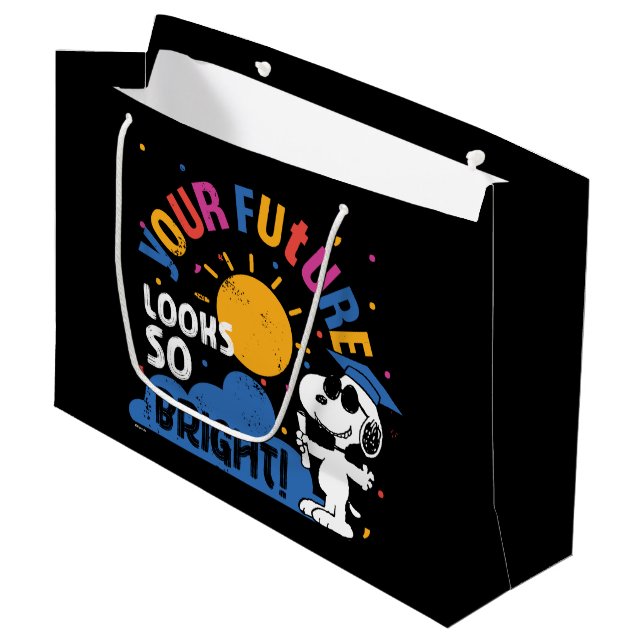 Peanuts Snoopy Your Future Looks So Bright Large Gift Bag (Front Angled)