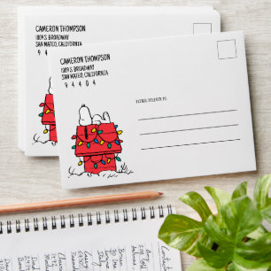 Peanuts Snoopy's Dog House With Lights Envelope