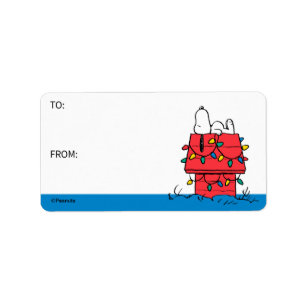 Peanuts Snoopy's Dog House With Lights Gift Tag