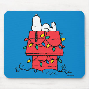 Peanuts   Snoopy's Dog House With Lights Mouse Pad