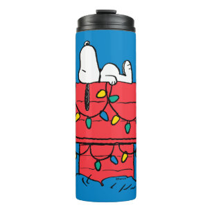 Peanuts   Snoopy's Dog House With Lights Thermal Tumbler