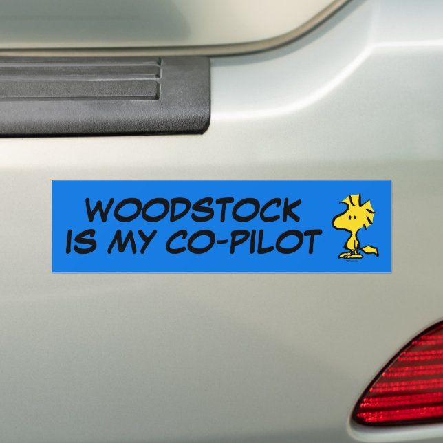 Peanuts | Snoopy's Friend Woodstock Bumper Sticker (On Car)