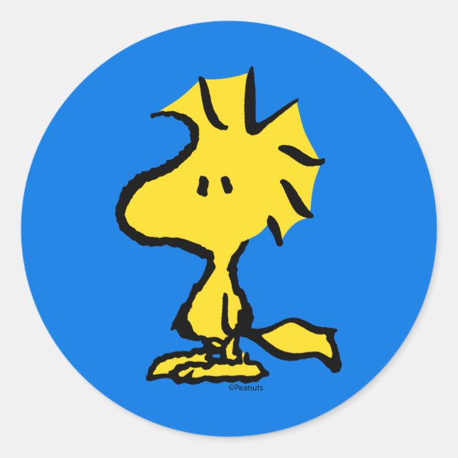 Peanuts | Snoopy's Friend Woodstock Classic Round Sticker (Front)
