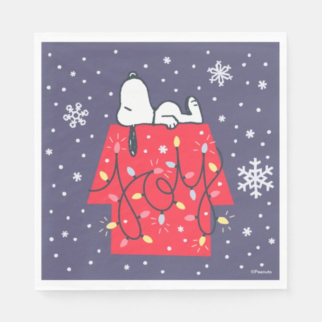 Peanuts | Snoopy's Holiday Dreamer Napkin (Front)