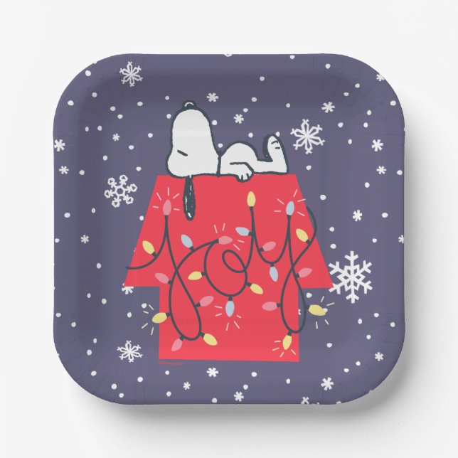 Peanuts | Snoopy's Holiday Dreamer Paper Plate (Front)