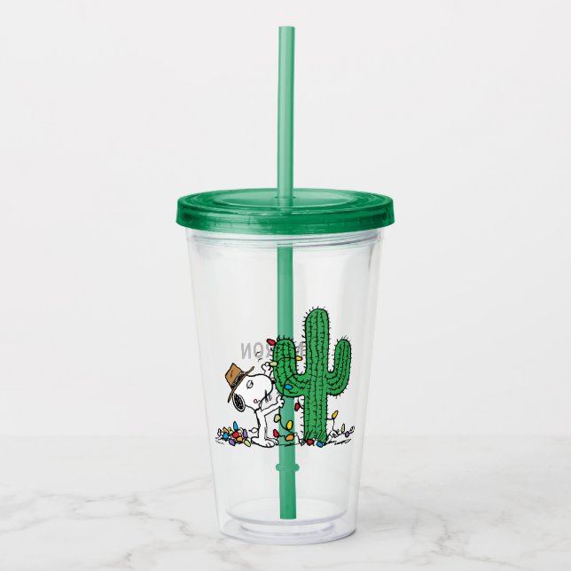 Peanuts | Spike Decorates for Christmas Acrylic Tumbler (Front)
