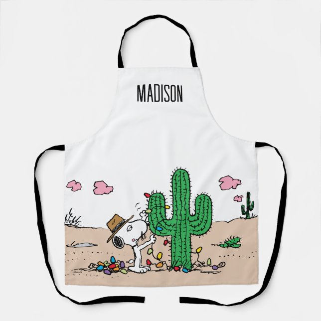 Peanuts | Spike Decorates for Christmas Apron (Front)