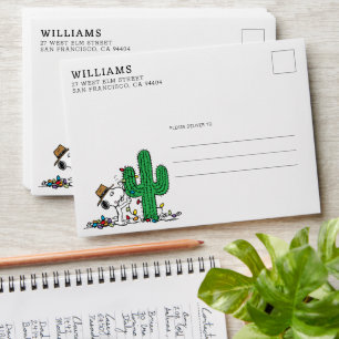 Peanuts   Spike Decorates for Christmas Envelope