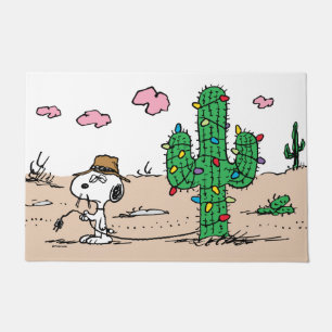 Peanuts   Spike Decorates for the Holiday Doormat