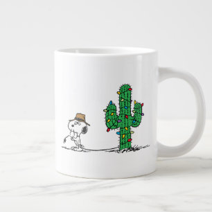 Peanuts   Spike Decorates for the Holiday Large Coffee Mug