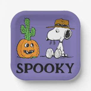 Peanuts   Spike's Desert Halloween Paper Plate
