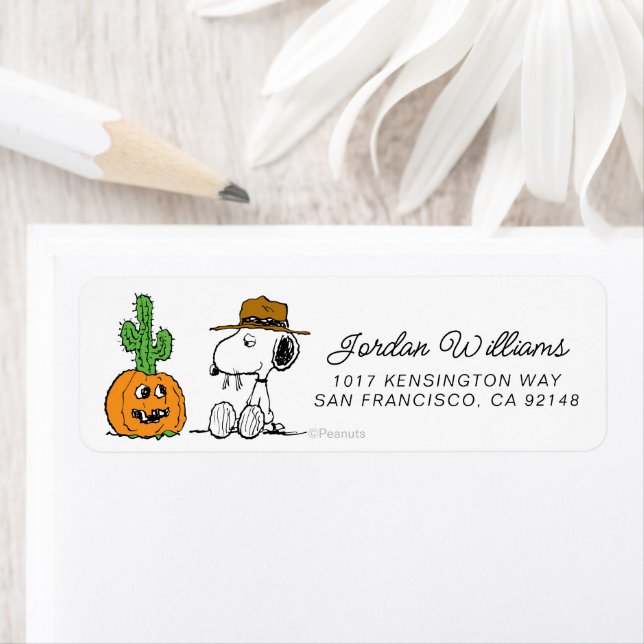Peanuts | Spike's Desert Halloween Return Address Label (Insitu)