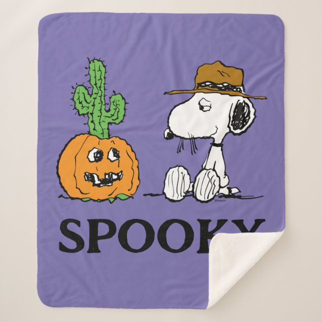 Peanuts | Spike's Desert Halloween Sherpa Blanket (Front)