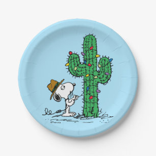 Peanuts   Spike's Holiday Cactus Paper Plate